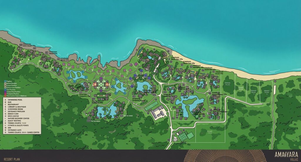 Карта отеля Amanyara Insider's Guide: Navigate Paradise with Our Exclusive Resort Map & Layout Analysis