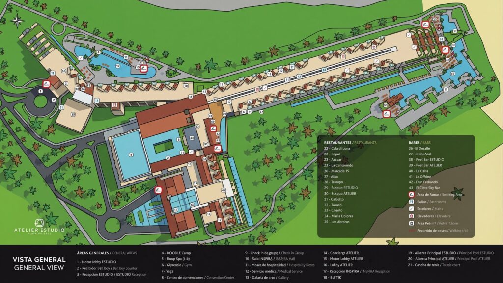 Карта отеля Unveiling the Secrets of Atelier Playa Mujeres: Your Ultimate Resort Map Insider Guide