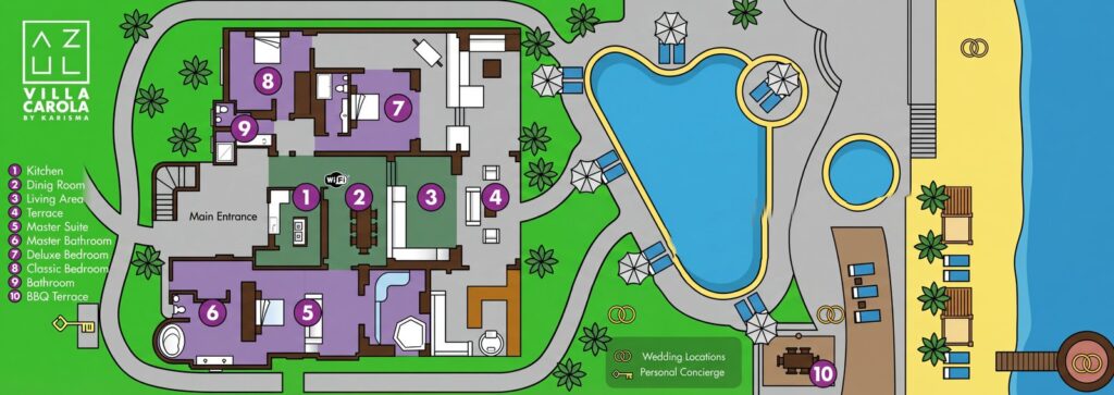 Карта отеля Azul Villa Carola by Karisma: Your Insider's Guide to the Ultimate Luxury Resort Layout & Best Spots