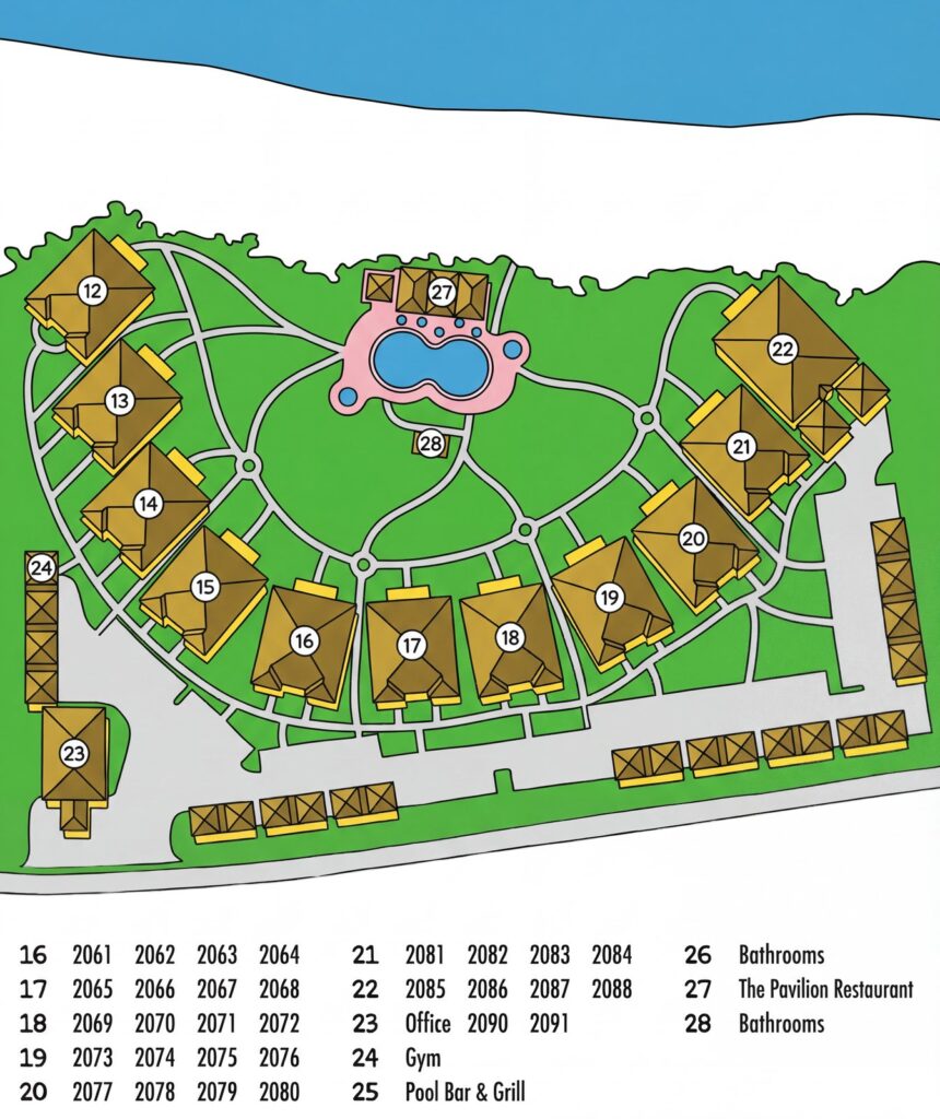 Карта отеля Unlock Paradise: Your Insider's Guide to Bahama Beach Club Resort – Map & Room Secrets!