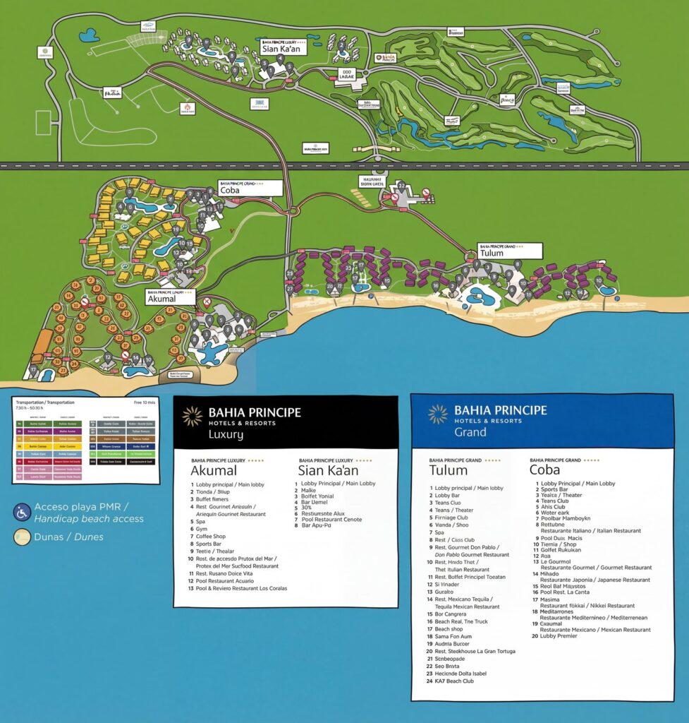 Карта отеля Unlock Bahia Principe Hotels & Resorts: Your Ultimate Insider's Guide to the Grand Resort Layout