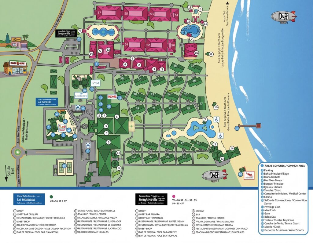 Карта отеля Unlock Paradise: Your Expert Guide to Bahia Principe Grand La Romana with Insider Hotel Map Secrets