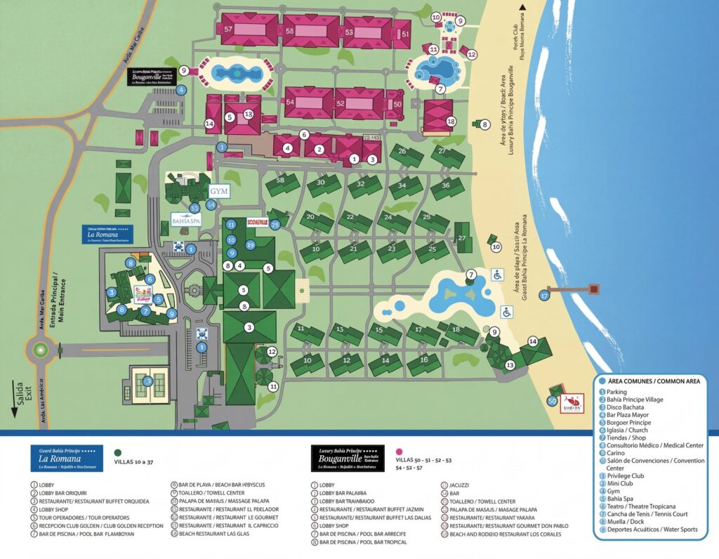 Карта отеля Bahia Principe Luxury Bouganville Insider's Guide: Navigate Your Dream Dominican Escape!