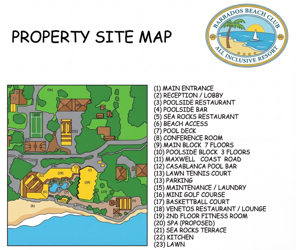 Карта отеля Barbados Beach Club Property Map: Your Ultimate Insider's Guide to Paradise!