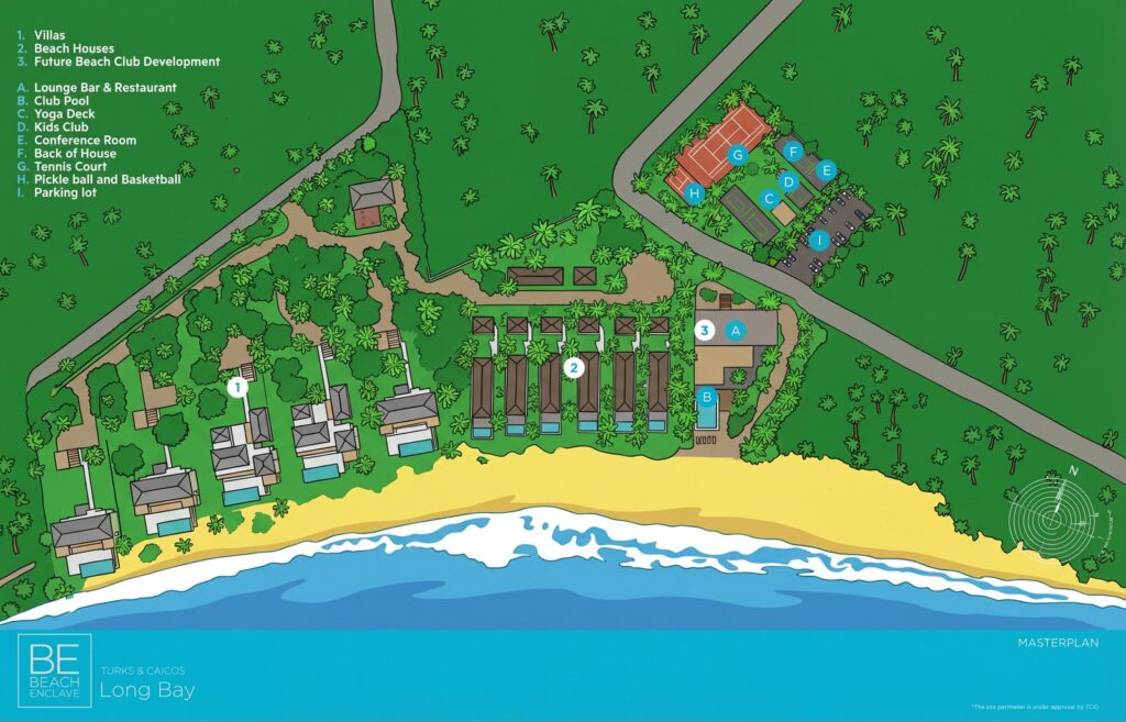 Карта отеля Unlocking Paradise: Your Insider Guide to Beach Enclave - Long Bay Villas Turks & Caicos