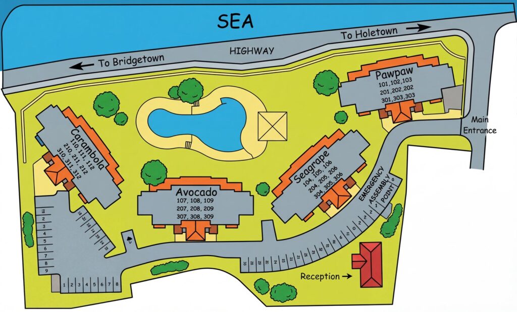 Карта отеля Beach View Hotel Map Guide: Your Insider's Tour to the Best Rooms and Hidden Gems