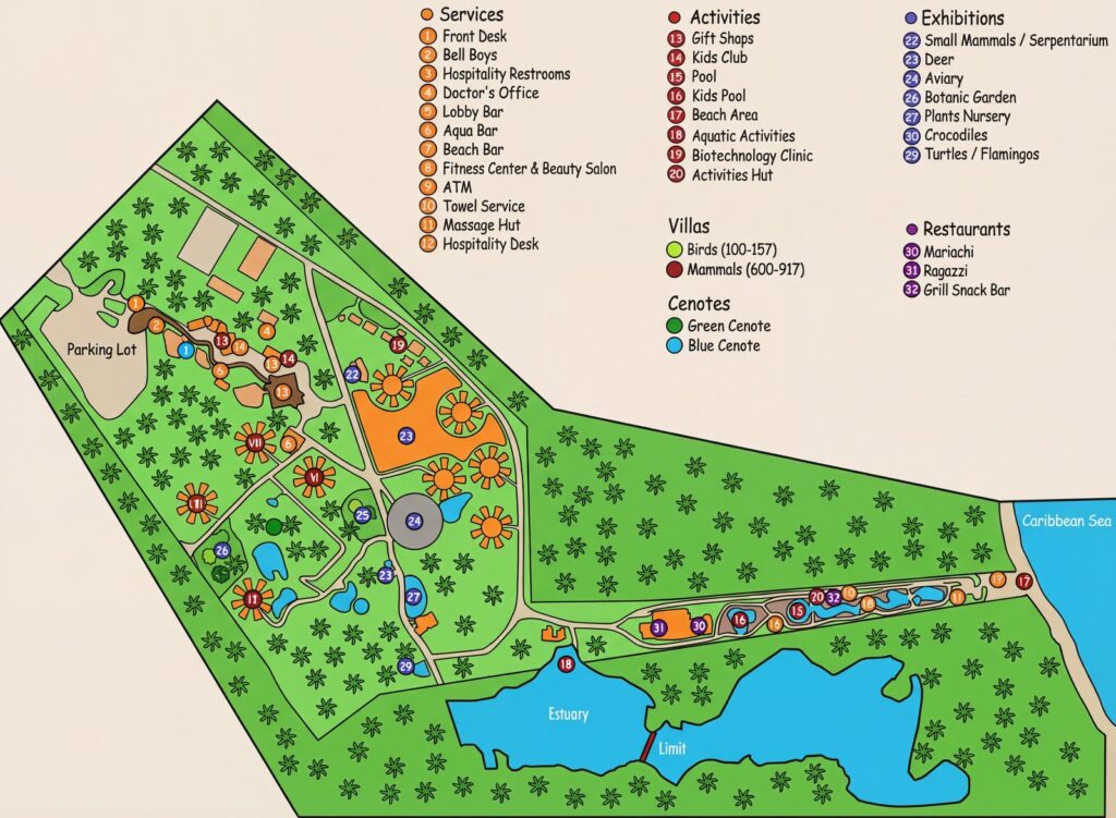 Карта отеля Unlocking Bel Air Collection Resort & Spa Riviera Maya: Your Ultimate Insider's Map Guide