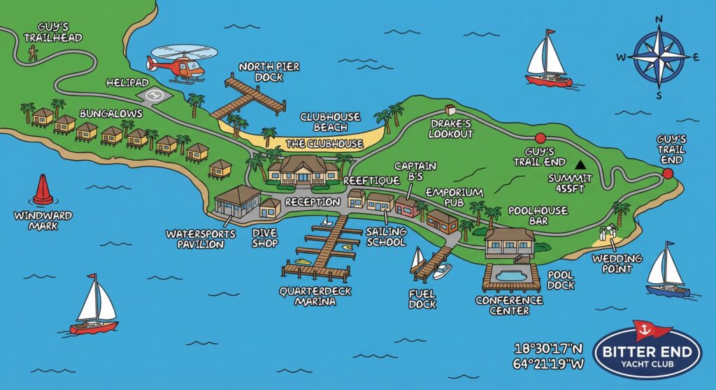 Карта отеля Bitter End Yacht Club: Your Ultimate Insider's Guide to the Resort Layout & Hidden Gems