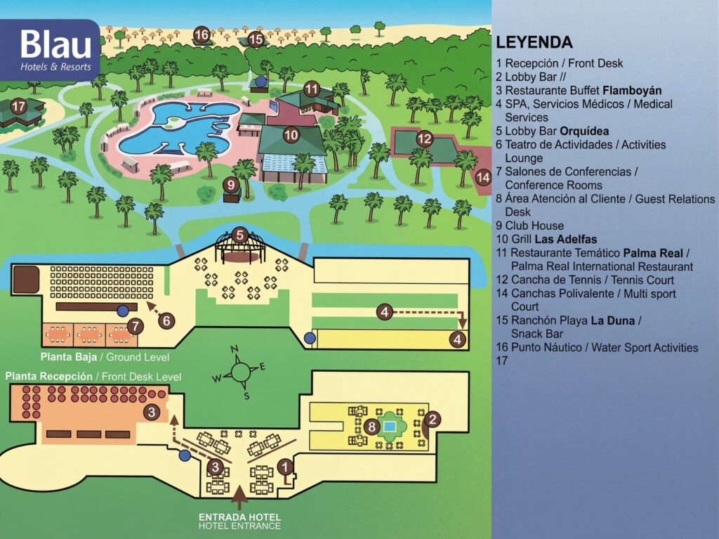 Карта отеля Unlocking Blau Varadero: Your Insider's Guide to the Ultimate Resort Experience with Exclusive Map Analysis