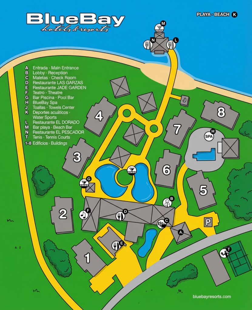 Карта отеля Unlocking BlueBay Villas Doradas: Your Ultimate Insider's Guide to the Resort Layout and Best Rooms!