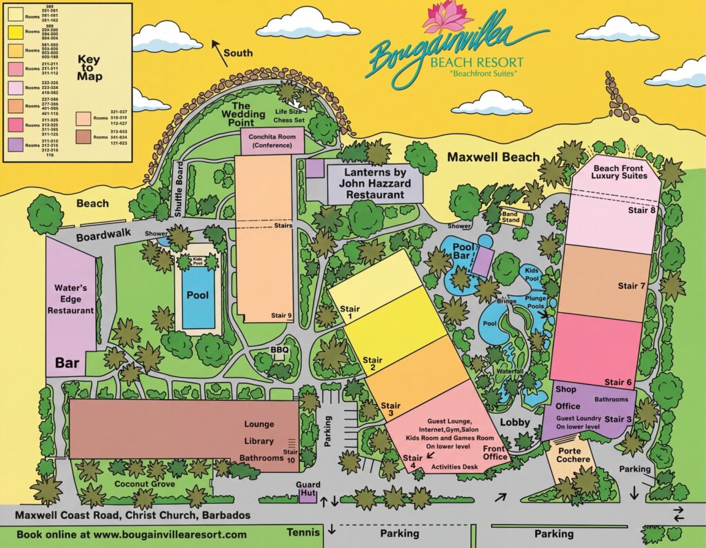 Карта отеля Bougainvillea Barbados Map Guide: Unlocking Your Perfect Beachfront Luxury Suite Escape on Maxwell Beach