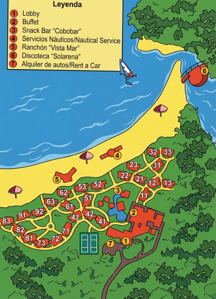 Карта отеля Brisas Covarrubias Resort Map: Your Insider's Guide to Paradise – Find Your Perfect Stay!