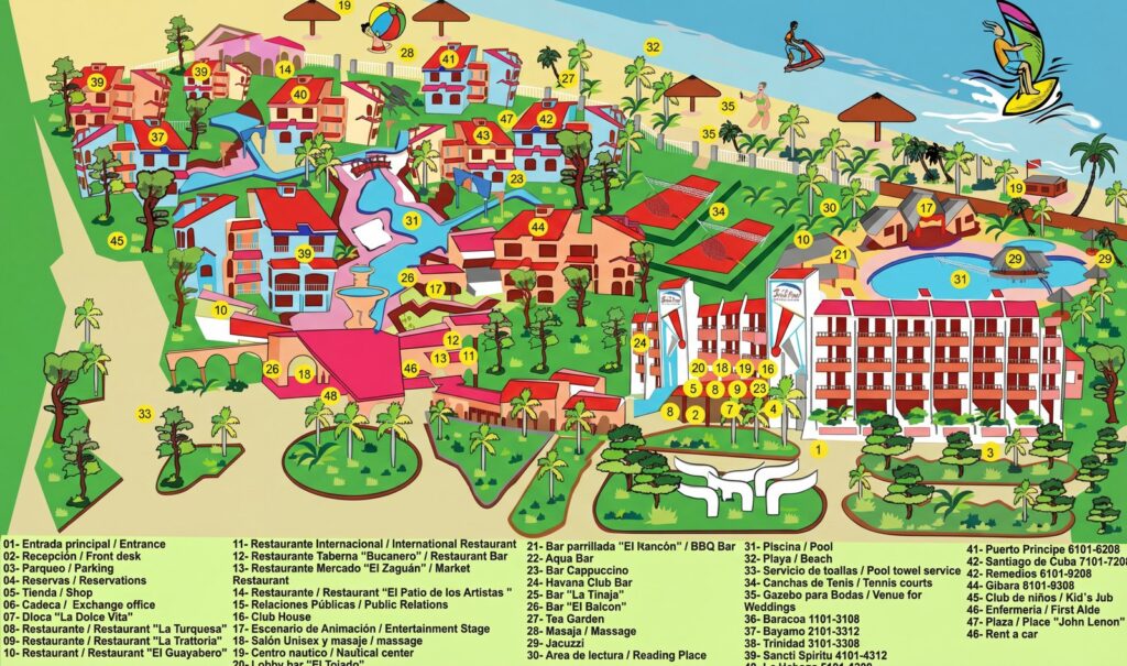 Карта отеля Brisas Guardalavaca Resort Map: Your Ultimate Insider's Guide to Cuba's Coastal Paradise!