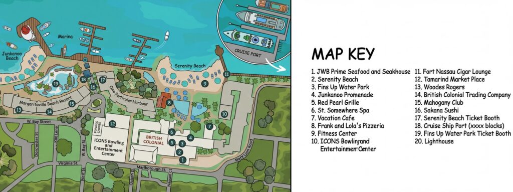 Карта отеля British Colonial Insider's Guide: Navigate Paradise Like a Pro with Our Exclusive Resort Map Analysis