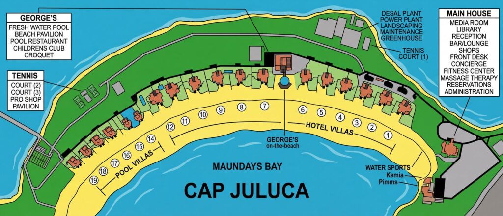 Карта отеля Cap Juluca: Your Insider Guide to Anguilla's Dreamiest Beachfront Resort Map & Layout
