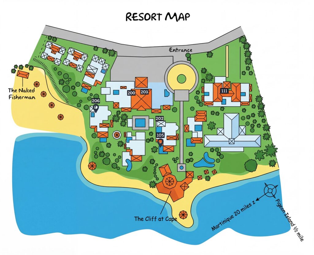 Карта отеля Cap Maison Resort & Spa: Your Insider Map Guide to Caribbean Bliss & Secluded Luxury