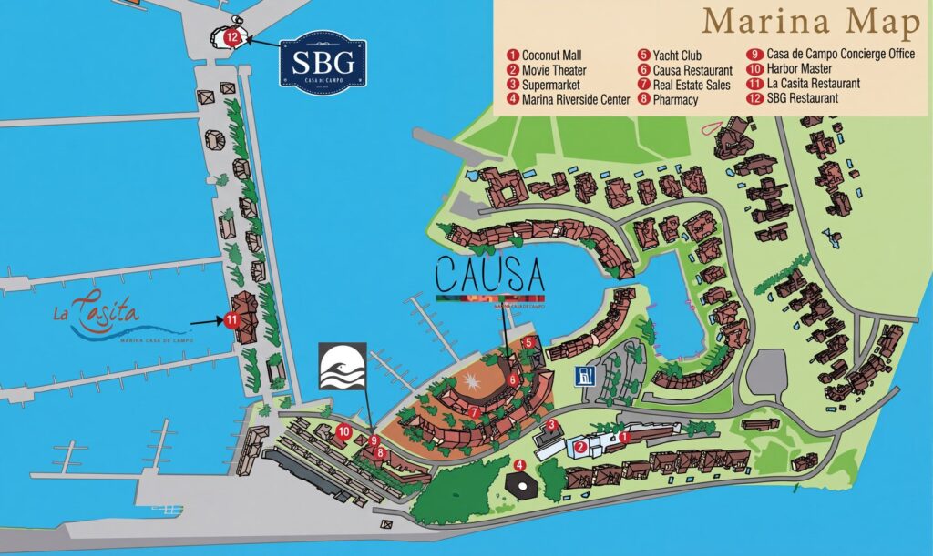 Карта отеля Casa De Campo Marina: Your Ultimate Insider's Guide to Navigating Paradise