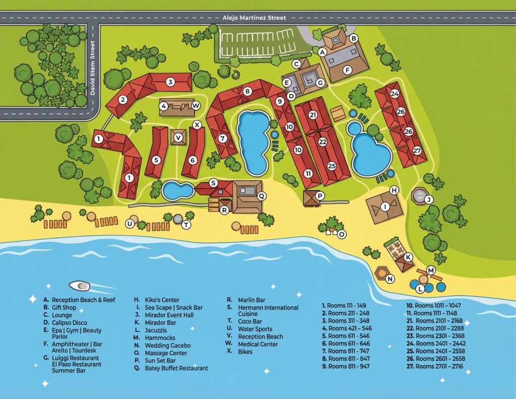 Карта отеля Casa Marina Beach Reef Resort: Your Ultimate Insider's Guide to the Perfect Dominican Escape