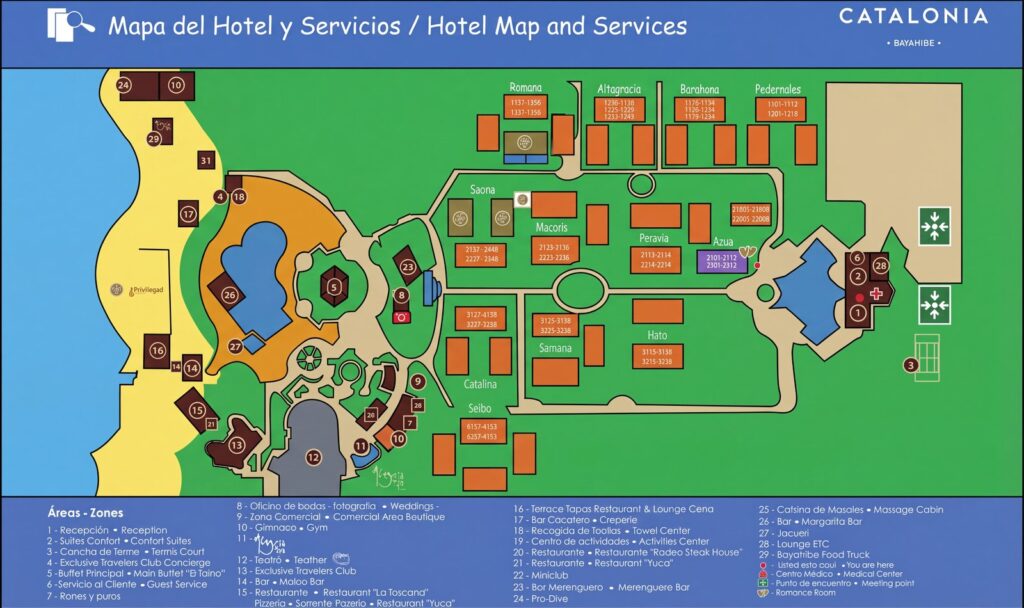 Карта отеля Unlocking Paradise: Your Ultimate Insider's Guide to Catalonia Bayahibe Resort Map & Layout