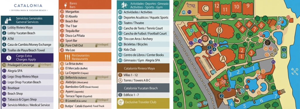 Карта отеля Unlocking Paradise: Your Ultimate Insider's Guide to Catalonia Riviera Maya & Yucatan Beach Resort Map