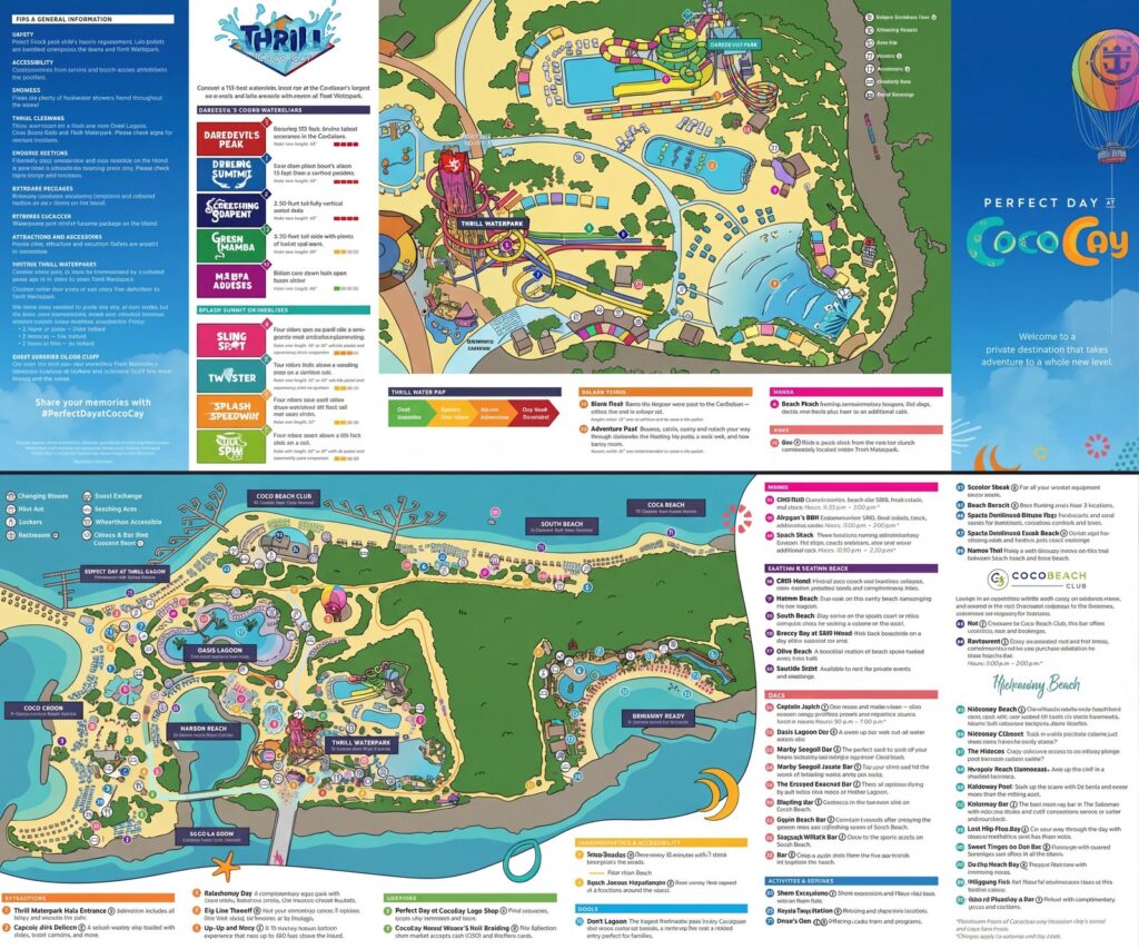 Карта отеля Your Ultimate Insider's Guide to Celebrity Perfect Day At CocoCay: Unlock the Best of Royal Caribbean's Island Paradise