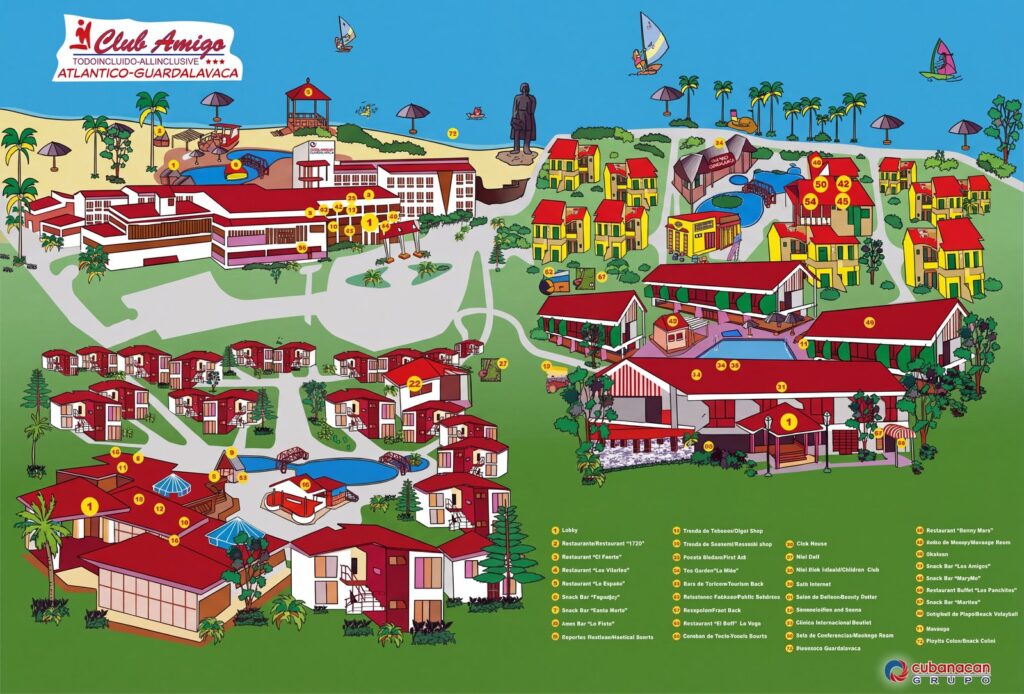 Карта отеля Club Amigo Atlantico-Guardalavaca Resort Map Insider: Your Ultimate Guide to Paradise