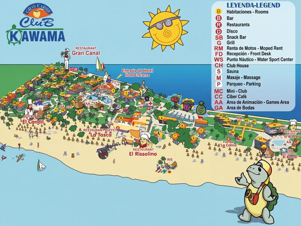 Карта отеля Your Ultimate Insider's Guide to Club Kawama: Master the Resort Map for an Unforgettable Vacation