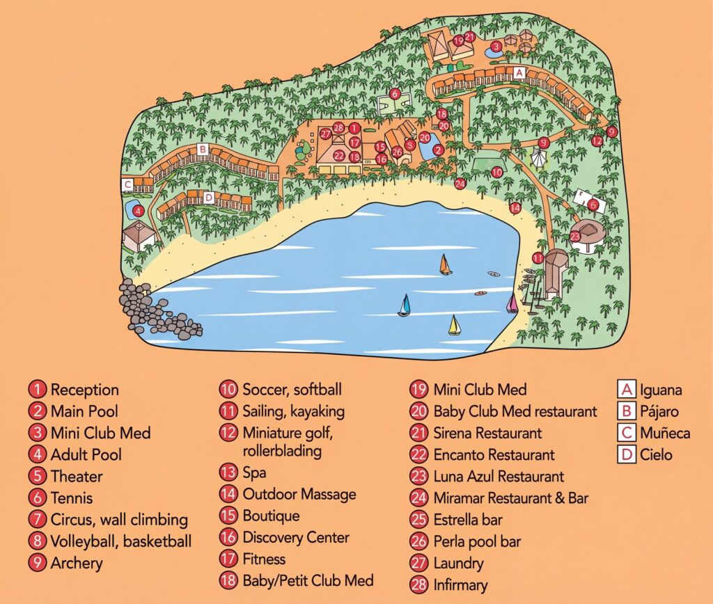 Карта отеля Club Med Ixtapa Pacific Secret Map Guide: Unlocking Your Perfect Tropical Getaway