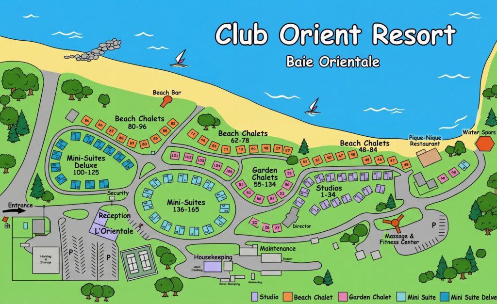 Карта отеля Club Orient Resort Map Guide: Your Ultimate Insider's Look at Baie Orientale Paradise