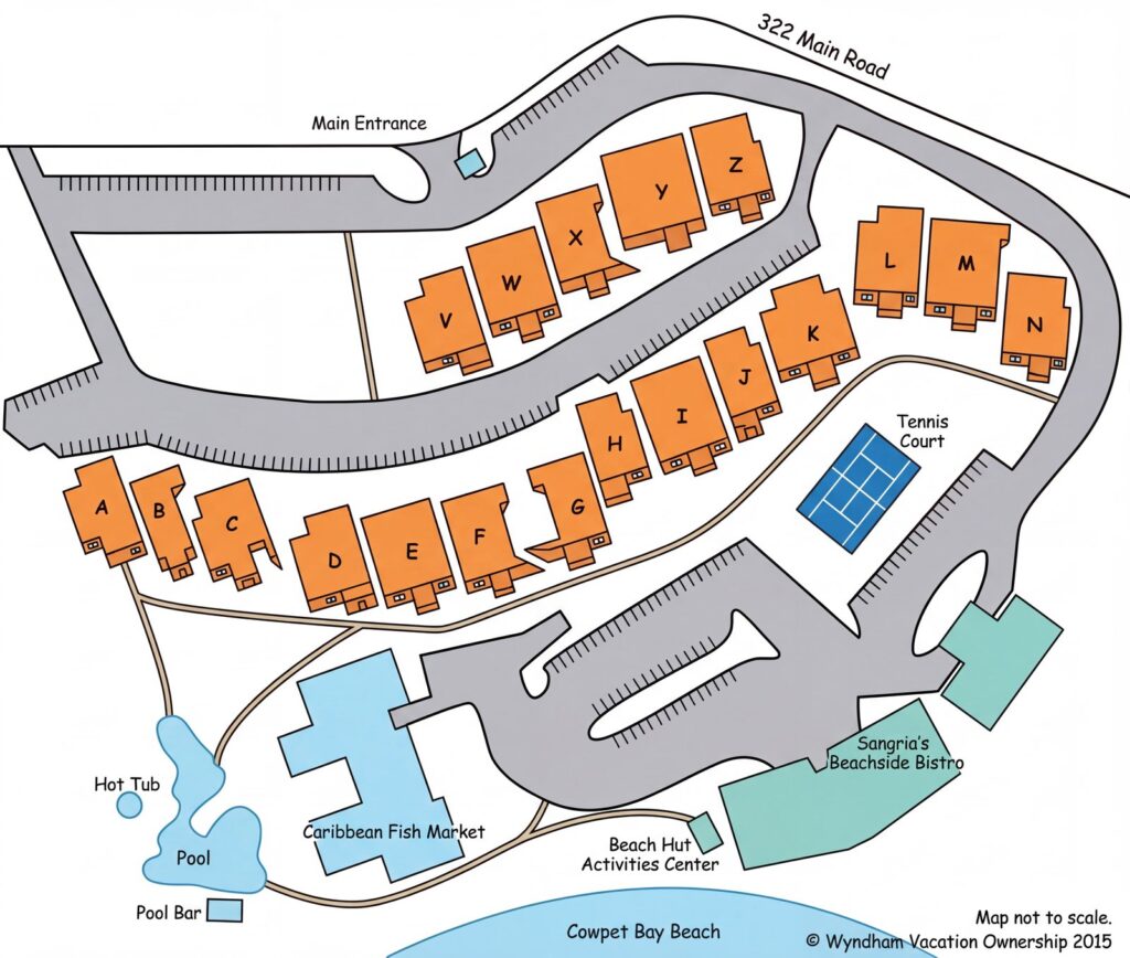 Карта отеля Club Wyndham Elysian Beach Resort Map: Your Insider's Guide to Paradise & Best Rooms!