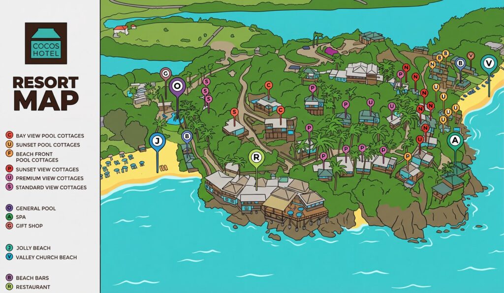 Карта отеля Cocos Hotel Map Insider Guide: Unlock Your Perfect Tropical Escape & Best Views