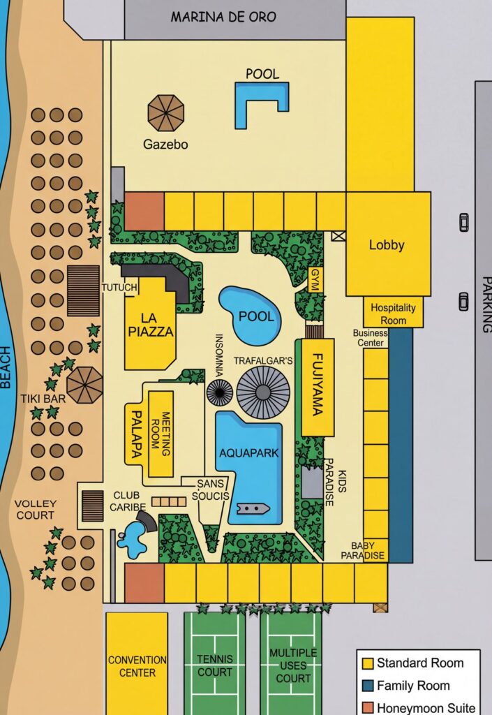 Карта отеля Crown Paradise Golden Puerto Vallarta Map Guide: Unlocking Your Perfect Tropical Getaway!