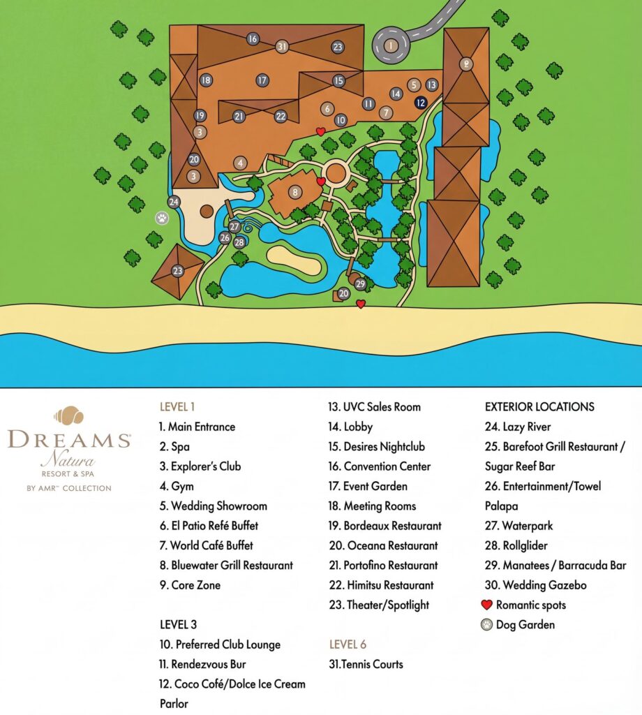 Карта отеля Dreams Natura Resort & Spa: Your Ultimate Insider's Guide to the Resort Map & Perfect Stay
