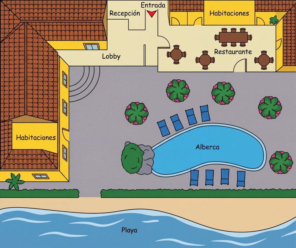 Карта отеля El Pescador Hotel Map Insider Guide: Unlock the Best Rooms & Secret Spots!