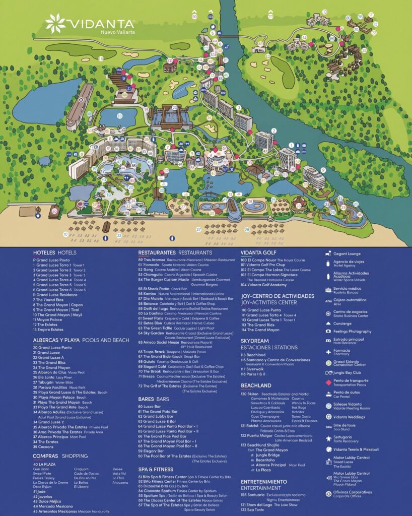 Карта отеля Grand Luxxe At Vidanta Nuevo Vallarta: Your Insider's Guide to Navigating Paradise (Map Included!)