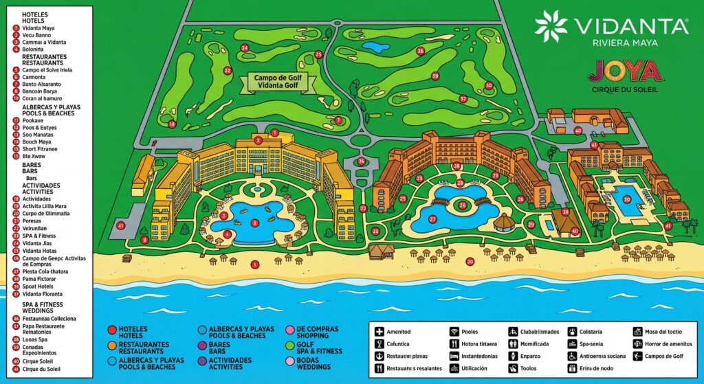 Карта отеля Unlock Grand Luxxe at Vidanta Riviera Maya: Your Ultimate Insider's Resort Map Guide