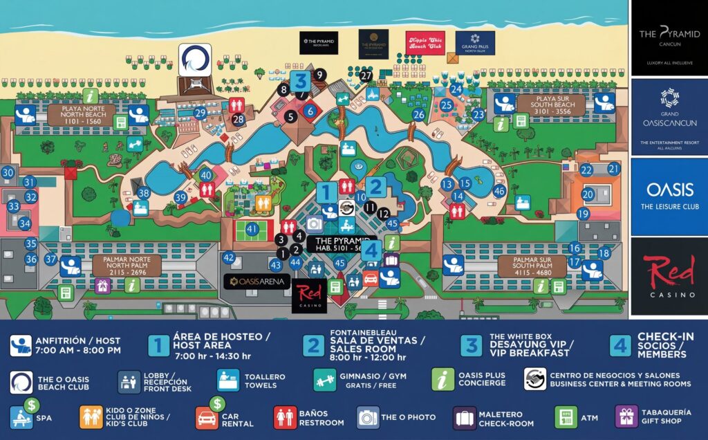 Карта отеля Grand Oasis Resort: Your Ultimate Insider's Guide to Navigating Paradise (Hotel Map Analysis!)