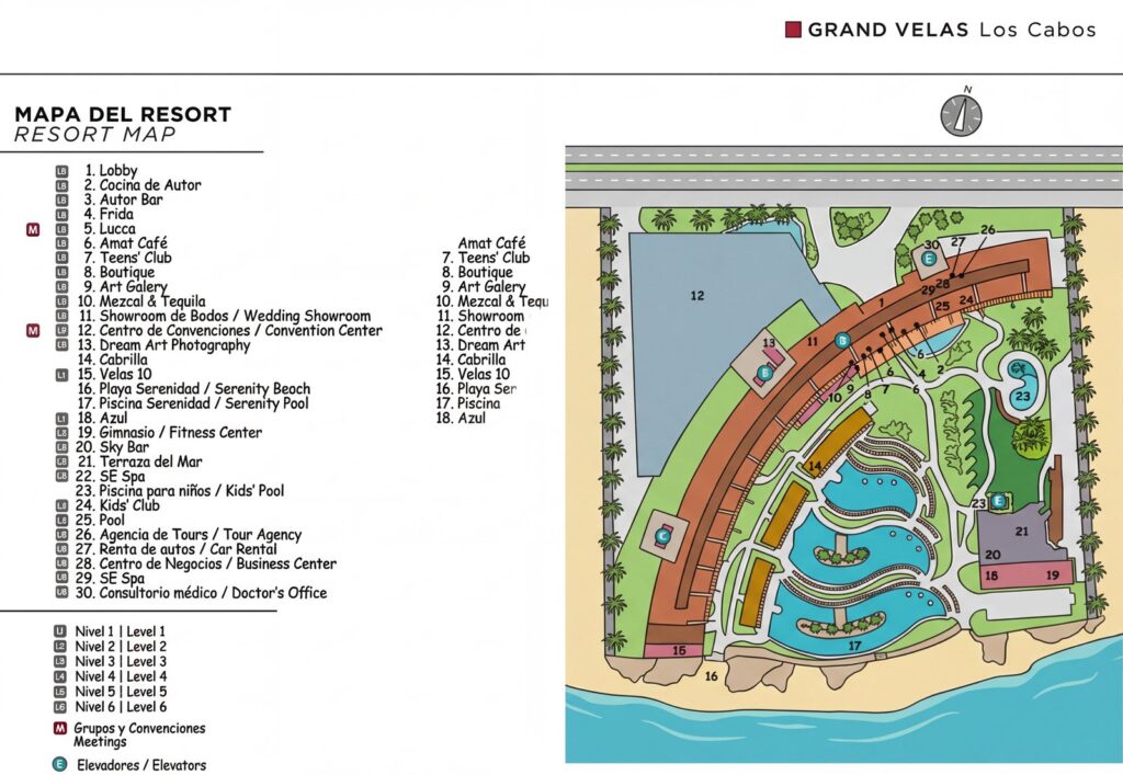 Карта отеля Grand Velas Los Cabos Insider’s Guide: Navigate Paradise Like a Pro with Our Resort Map Analysis