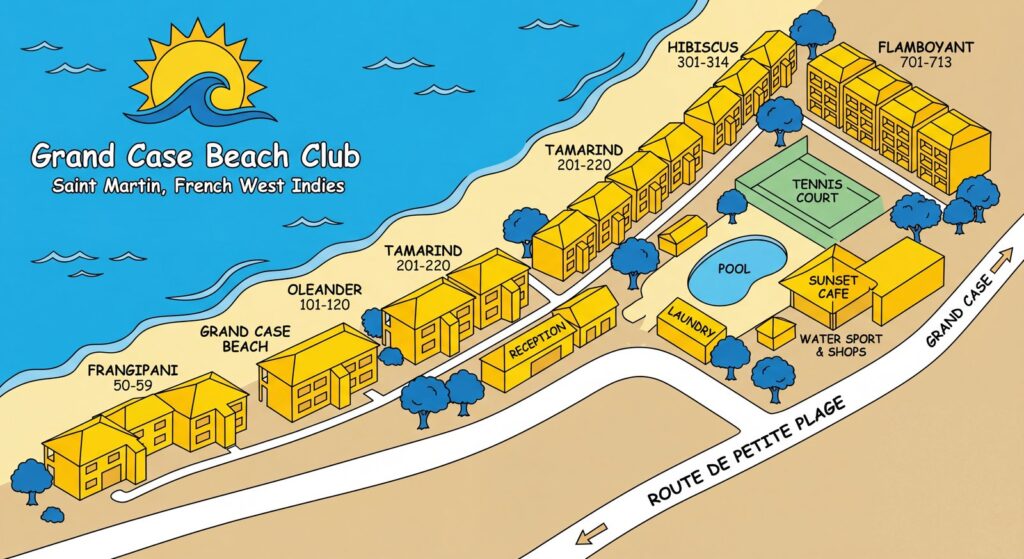 Карта отеля Insider’s Guide to Grand Case Beach Club: Property Map & Best Rooms to Book