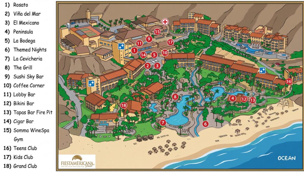 Карта отеля Grand Fiesta Americana Hotel Map: Ultimate Layout Guide & Room Tips