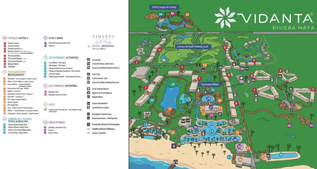 Карта отеля Grand Luxxe At Vidanta Riviera Maya Resort Map: Ultimate Insider Guide to Navigating Paradise