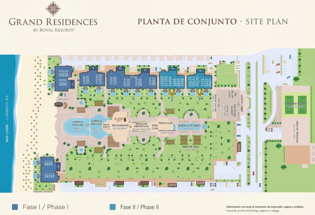 Карта отеля Grand Residences Riviera Cancun Resort Map: Insider Guide & Best Rooms