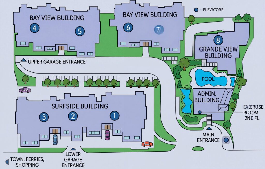 Карта отеля Grande Bay Resort Map & Insider Guide: How to Pick the Best Room with a View