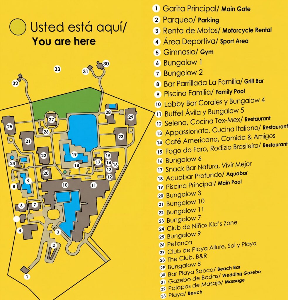 Карта отеля [Grand Aston Cayo Paredon Beach Resort Map Guide: Room Selection, Renovations & Insider Tips]