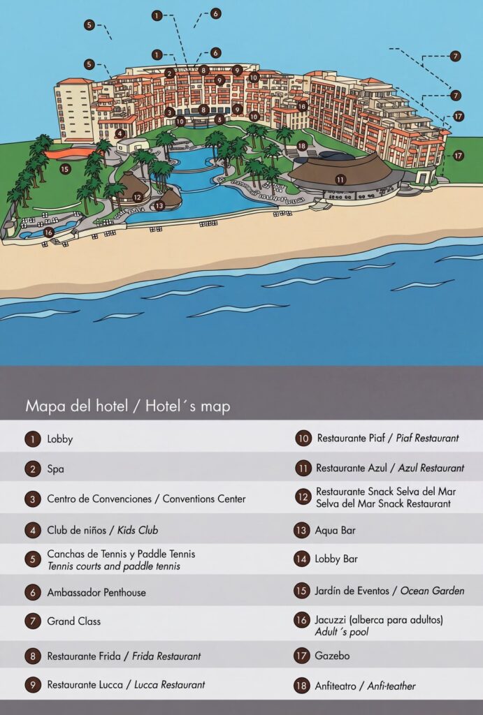 Карта отеля Grand Velas Riviera Nayarit Map Guide: Room Selection, Renovations & Insider Tips