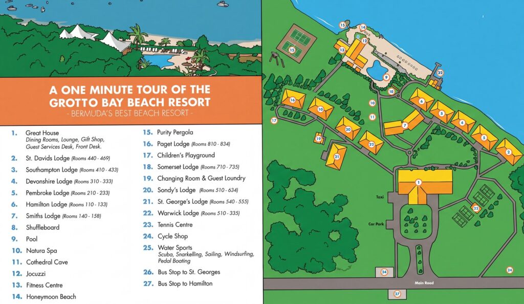 Карта отеля Grotto Bay Beach Resort & Spa Map Guide: Room Selection, Renovations & Insider Tips