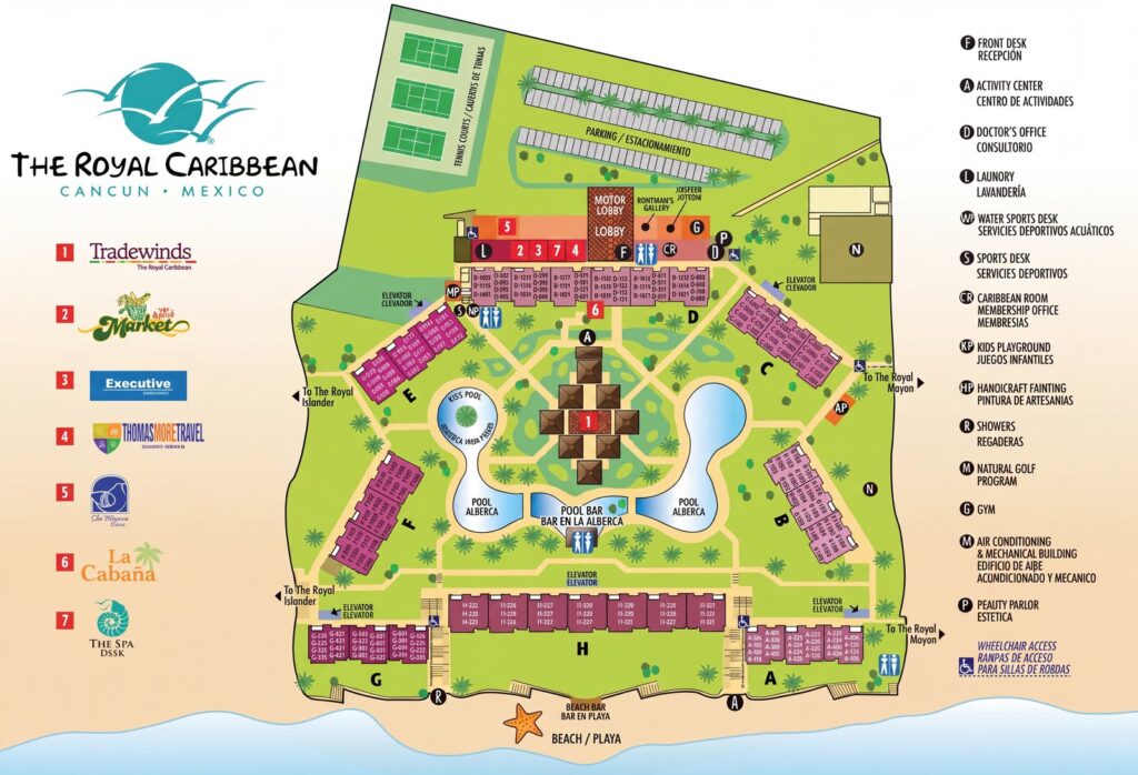 Карта отеля Hilton Cancun Mar Caribe All-Inclusive Resort Map Guide: Room Selection, Renovations & Insider Tips