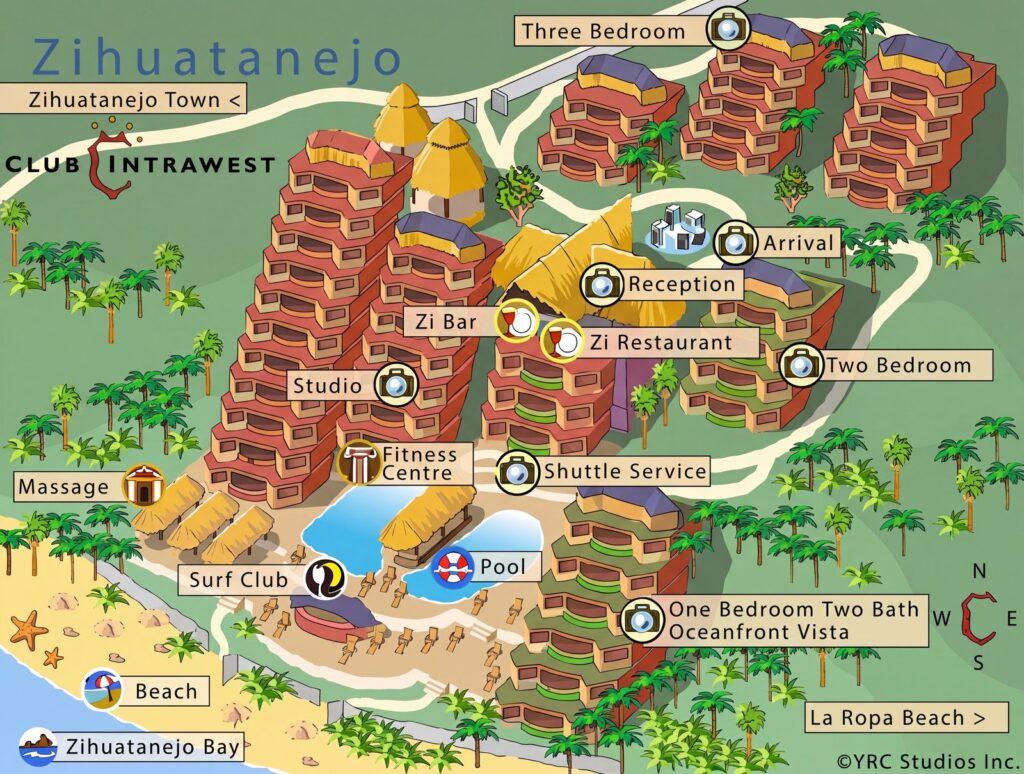 Карта отеля Hilton Grand Vacations Club Zihuatanejo Mexico Map Guide: Room Selection, Renovations & Insider Tips