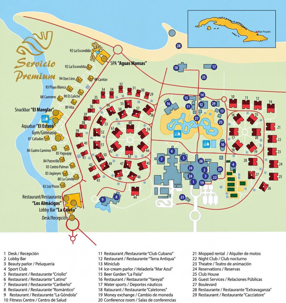 Карта отеля Hotel Playa Pesquero Map Guide: Room Selection, Renovations & Insider Tips